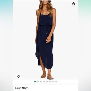 NWT Navy Crepe Overlay dress